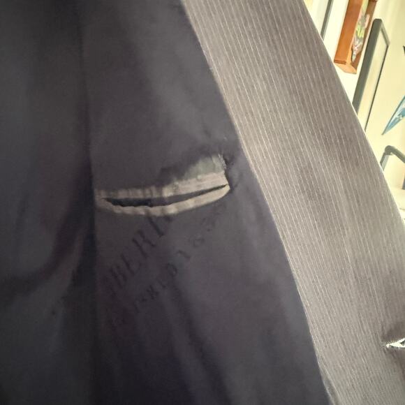 Y2K Vintage BURBERRY PRORSUM Gray Pinstriped Cotton Casual Blazer Sports Coat 48 - Picture 7 of 9